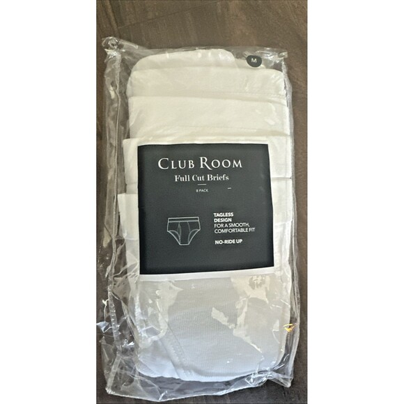 Club Room Men's 8 pack Full Cut Briefs Tagless Design Comfortable Underwear M - Picture 2 of 6